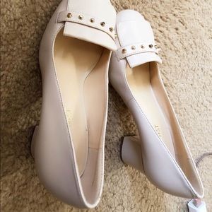 Nine West Cream Block Heels